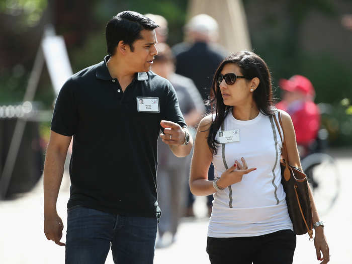 Nirav Tolia, cofounder and CEO of Nextdoor, with wife, Megha Tolia, whose LinkedIn says she is a business director at Method Products.