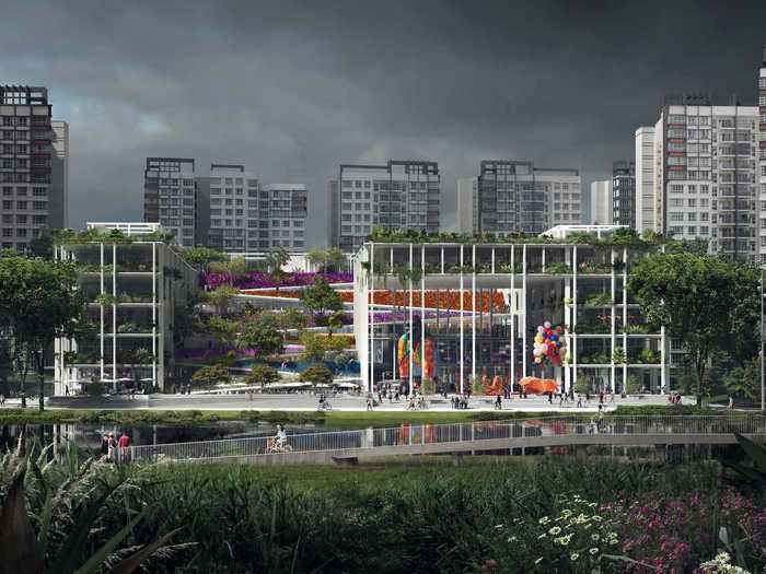 Gardens by the Waterway Neighborhood Centre and Polyclinic at Punggol by MULTIPLY ARCHITECTS LLP (Singapore)