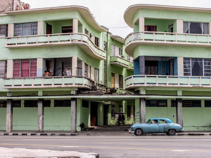 We snapped photographs of the colorful buildings ...