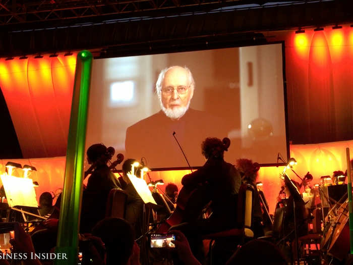 A pre-recorded message from composer John Williams introduced the symphony. "You fans have always been what