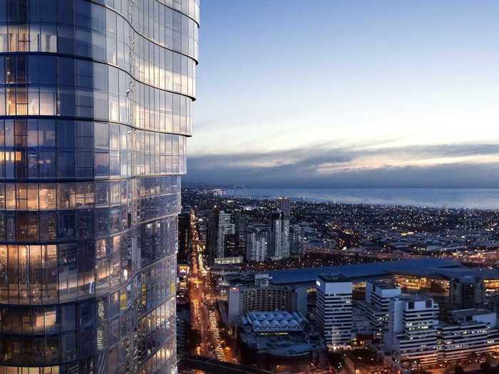 When completed, the 68-story building will contain 660 apartments and a hotel with 160 rooms.