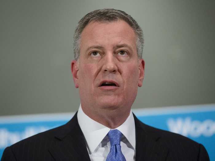 New York City mayor Bill de Blasio is 