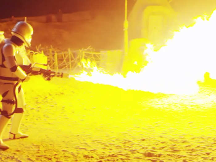 It looks like stormtroopers will have a bunch of new weapons, like this flamethrower.