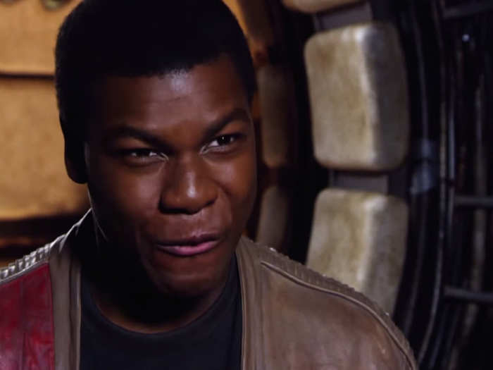 This is John Boyega. He plays Finn, one of the new main characters in the movie.