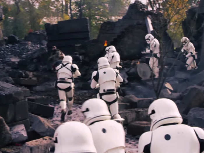 Here we see the filming of a battle scene. It looks like these stormtroopers did some major damage.