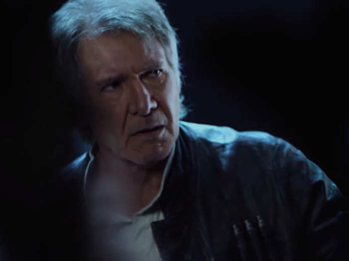 Harrison Ford is back as Han Solo. Here