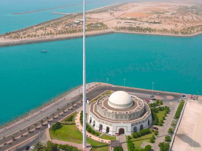 The pair originally worked in defence logistics. But then a "fairly influential" person in the UAE approached them and asked for a flagpole — the largest in the world.