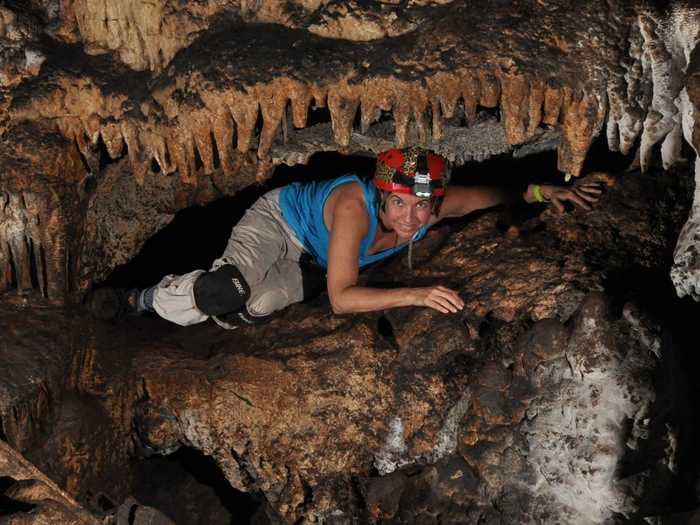 Holley Moyes explores caves and examines artifacts to learn how ancient people lived.