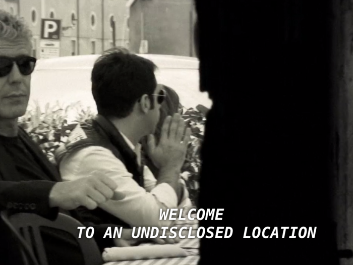 The episode begins in an "undisclosed location," since Tony couldn