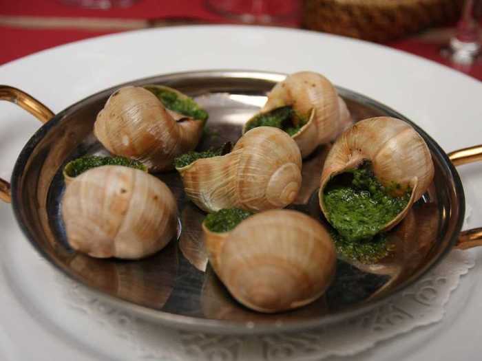 Escargot (snails) may seem like a strange dish to foreigners, but in France they