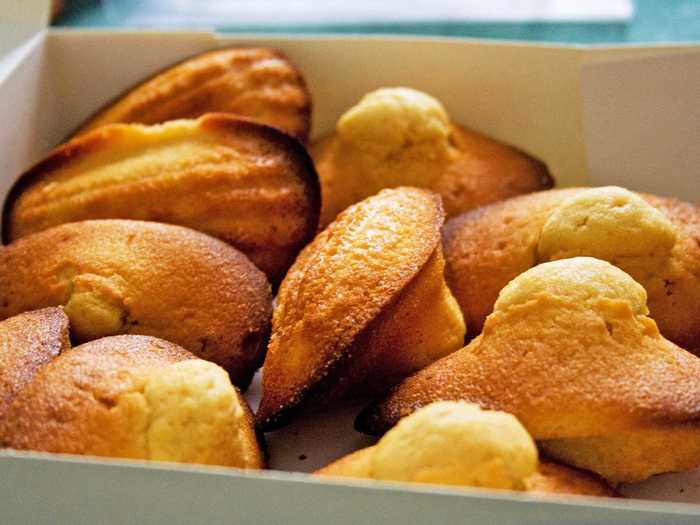 A cross between cookie and cake, madeleines are a typical French treat that are delightfully buttery and spongey.