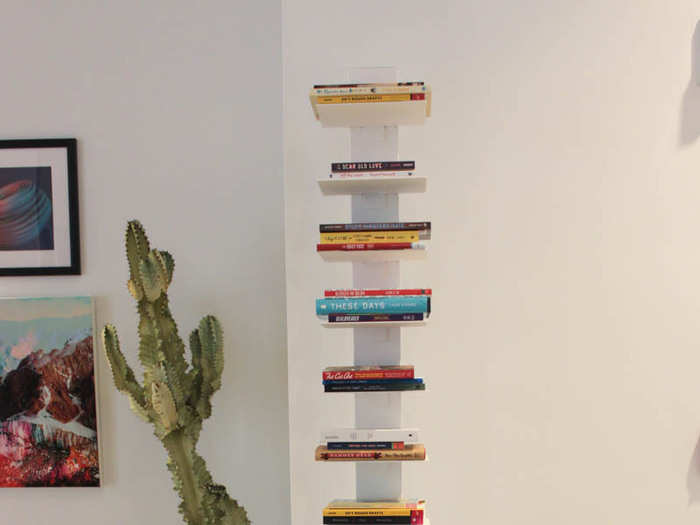 This bookcase, for example, holds books that were put together from popular Tumblr blogs.