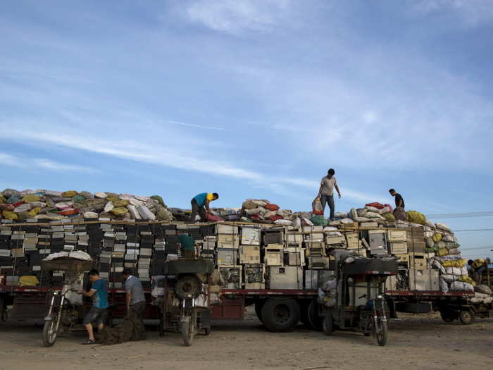 The electronic waste is sent to Guiyu from countries all over the world, including the US. In many cases, it