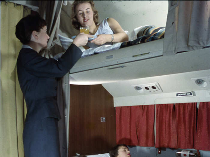 Bunk beds (on KLM), however, we