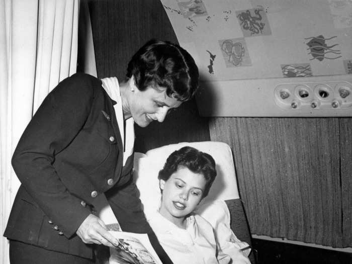 Flight attendants used to really dote on passengers.