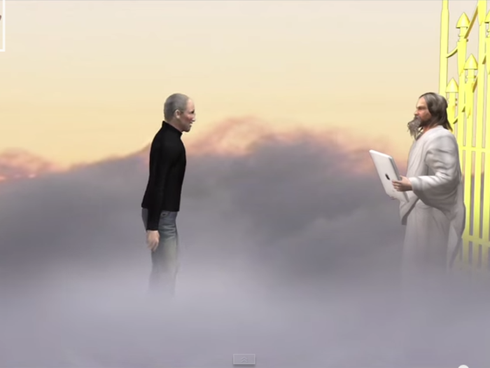 The Steve Jobs goes to heaven animation