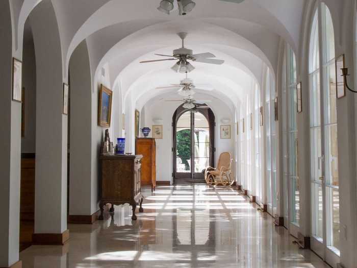 Almost every room in the home leads out onto a balcony or to the pool.