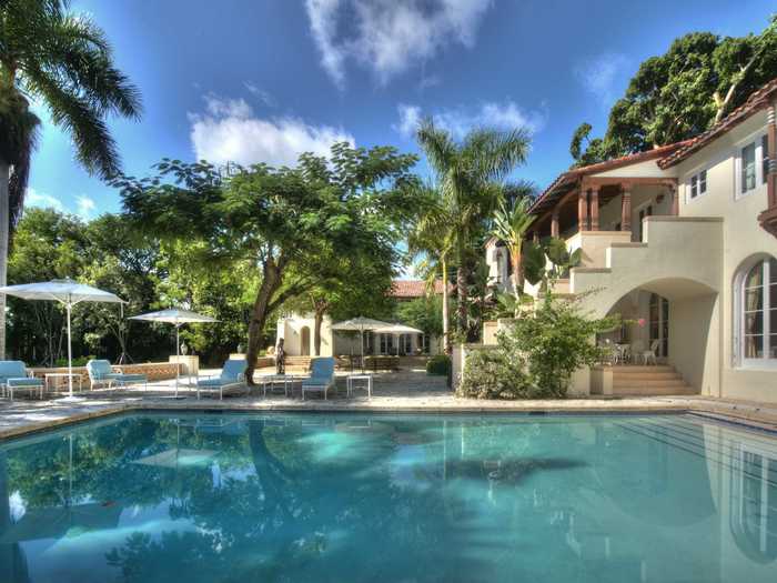 The pool is beautiful, and the outdoor terrace can fit over 250 people.