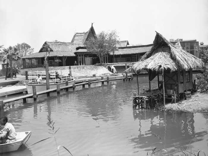 Adventureland invited guests to explore new and exotic worlds. Its central ride, the Jungle Cruise, was one of the first attractions built, because Disney wanted to make sure the foliage had time to bloom.