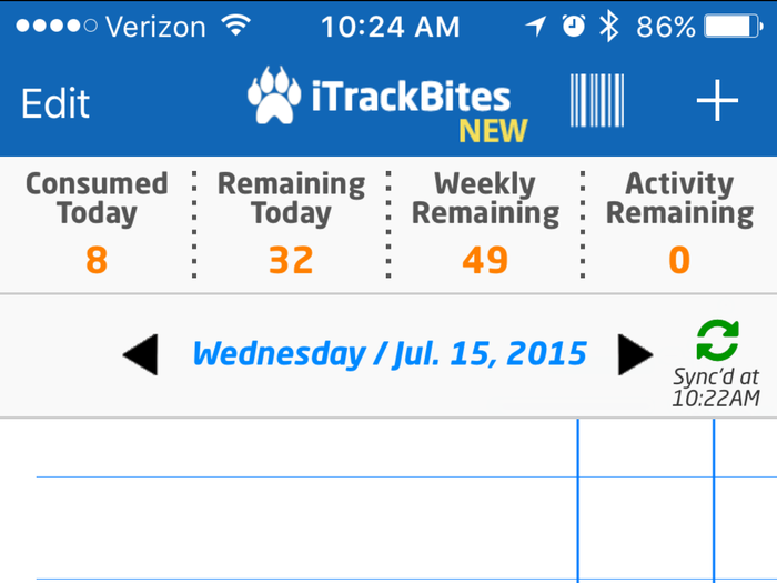 It also has a similar "Healthy Checks" section where you can track your nutrient types throughout the day.