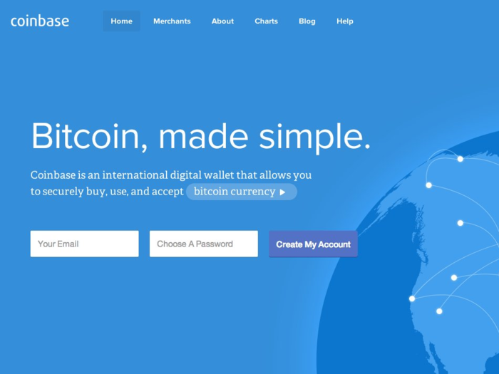 Coinbase is a digital wallet for bitcoin users.