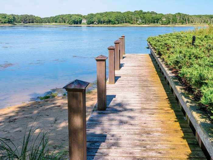 And the dock on the private beach.