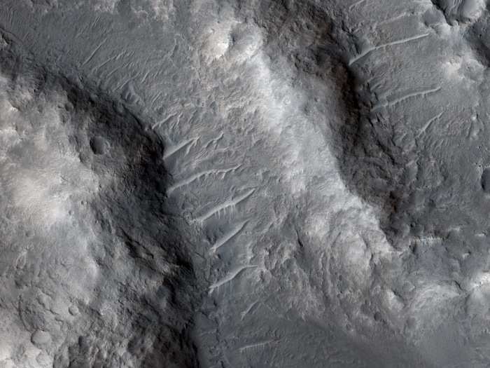 Ares Vallis, where the real-life Pathfinder is right now, is a channel on Mars with high ridges and steep drops. Features like these make scientists think that Ares Vallis might have been made by many large catastrophic floods on a younger Mars billions of years ago.