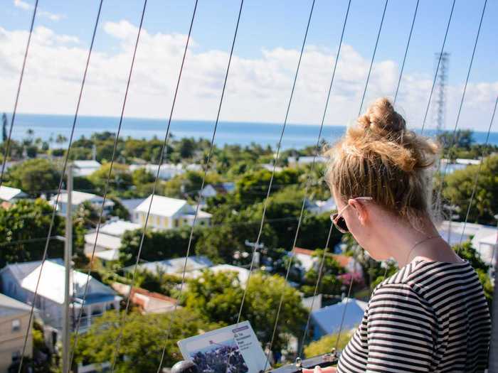 Climb to the top of the Key West Lighthouse in the Florida Keys and enjoy incredible views of the island and the ocean.