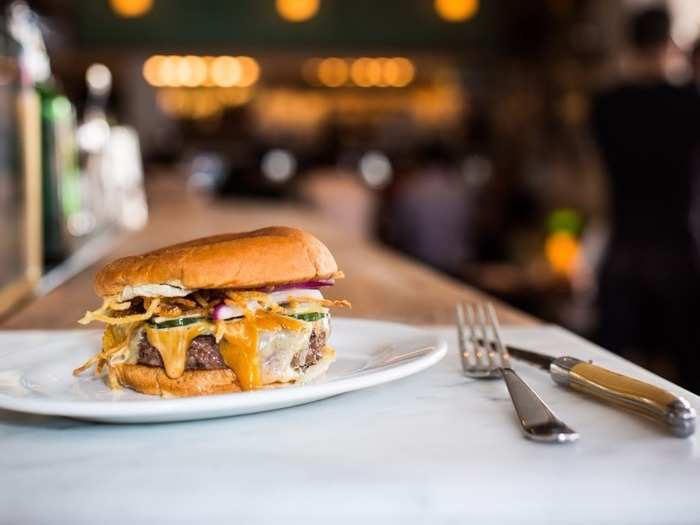 The Fedora Burger at Bar Sardine