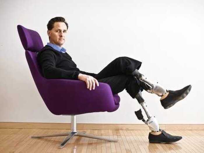 Hugh Herr develops smart limbs for amputees, including himself.