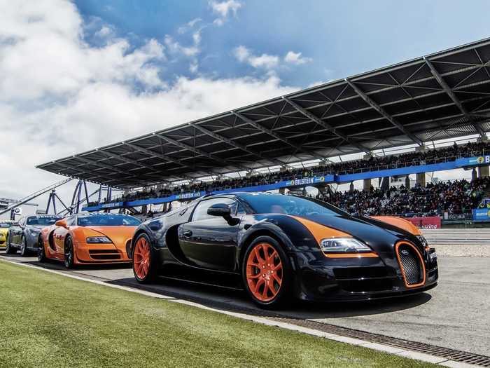 Bugatti Veyron Grand Sport Vitesse: Manufacturer claims 0-62 mph in 2.6 seconds. Price: Est. $2.5 million.