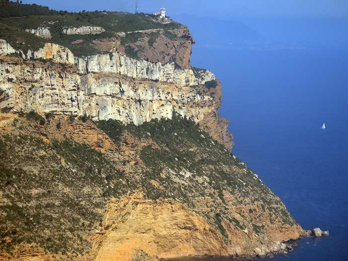 Canaille Cape in Cassis, near Marseille, is the highest sea cliff in France.