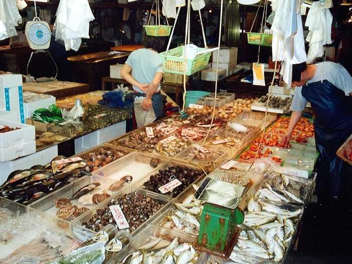 Tsukiji Fish Market is a wholesale market for fish, meat, and produce, but it