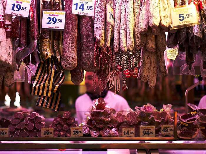 The Boqueria in Barcelona, Spain, is one of the most famous food markets in the world. Here, you