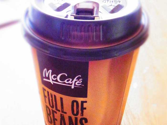 A small coffee at McDonalds.