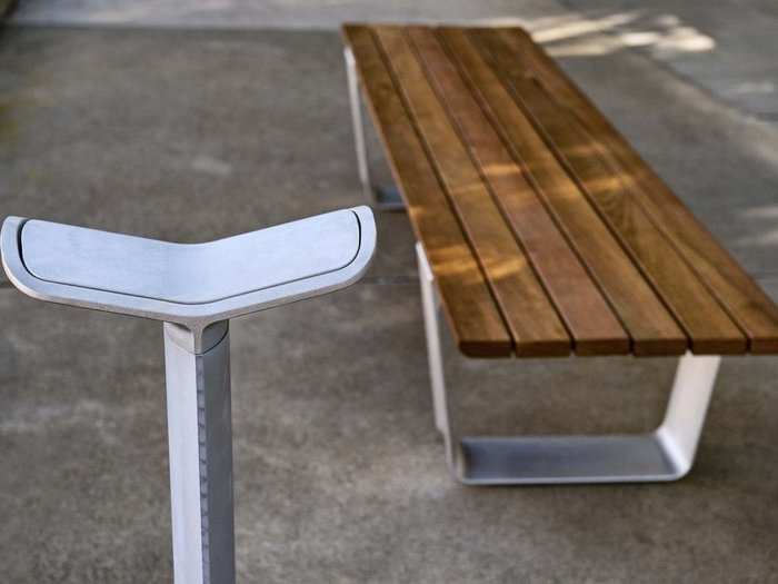 MultipliCITY is a collection of benches, lights, bike racks, and trash bins designed to make public life more elegant and beautiful. The products are meant to be flexible and capable of finding a home all over the world.