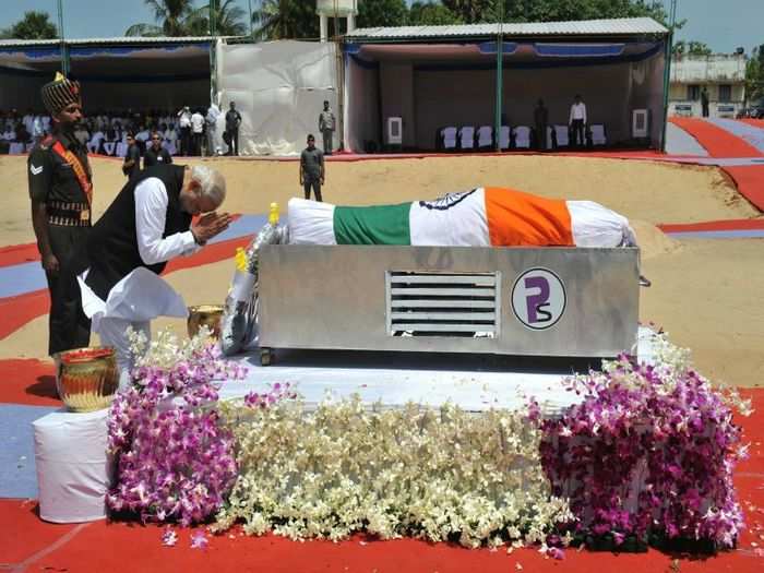 Modi landed in Rameswaram for funeral