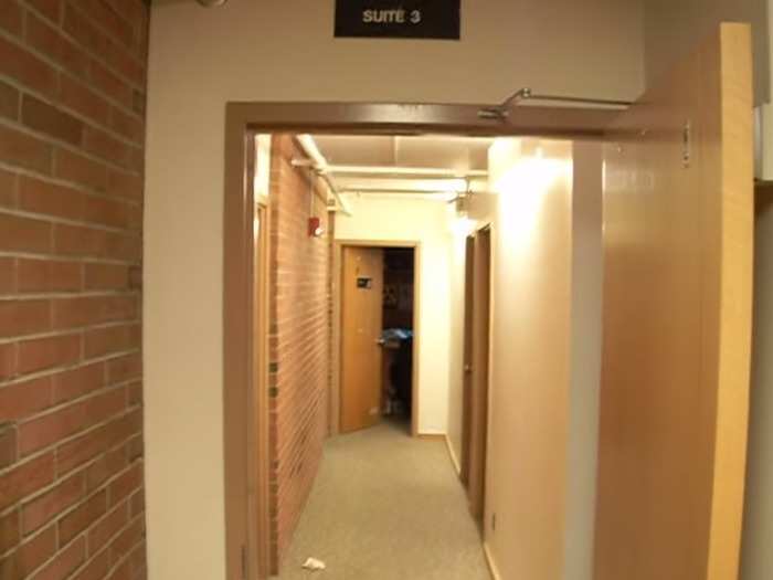 This suite in another Cornell dorm — High Rise 5 — has the same layout as the Low Rises.