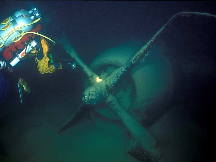 In 1948, while on a secret mission high above the Mojave Desert, this B-29 crashed with five crew members on board, all of whom survived. The plane didn