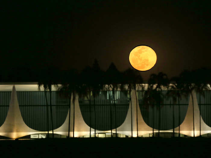 The Blue Moon over Brasilia.