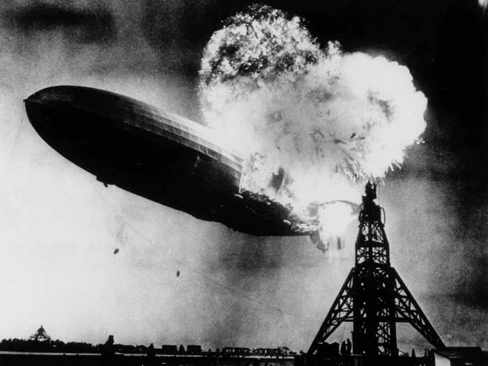 Exactly one year after its maiden passenger carrying flight, the Hindenburg was destroyed in a fiery inferno as it attempted to land at Lakehurst, New Jersey. 35 people onboard the airship along with one person on the ground perished in the tragedy. Amazingly, 62 of the 97 onboard survived.