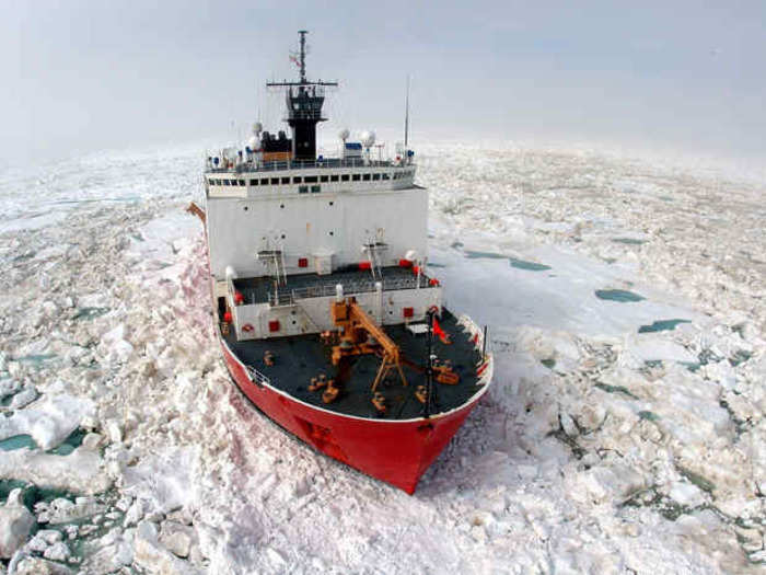 The Coast Guard specializes in these kinds of icy conditions, and commands two of the mightiest ice-breaking vessels on earth. Here