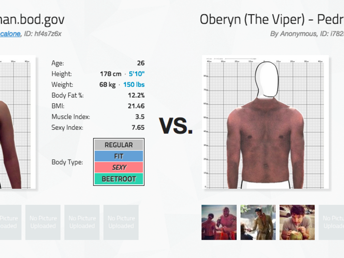 My closest celebrity match was Oberyn from Game of Thrones. I am slightly "sexier" than him. Allegedly.