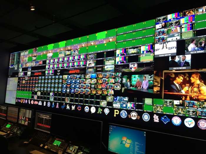 This is the transmission operations center. Each screen shows a different live stream handled by MLBAM.