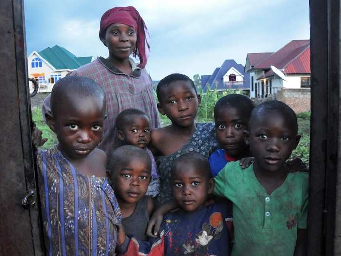 While in Congo, Garfors was able to capture this photo of a mother with her seven children.