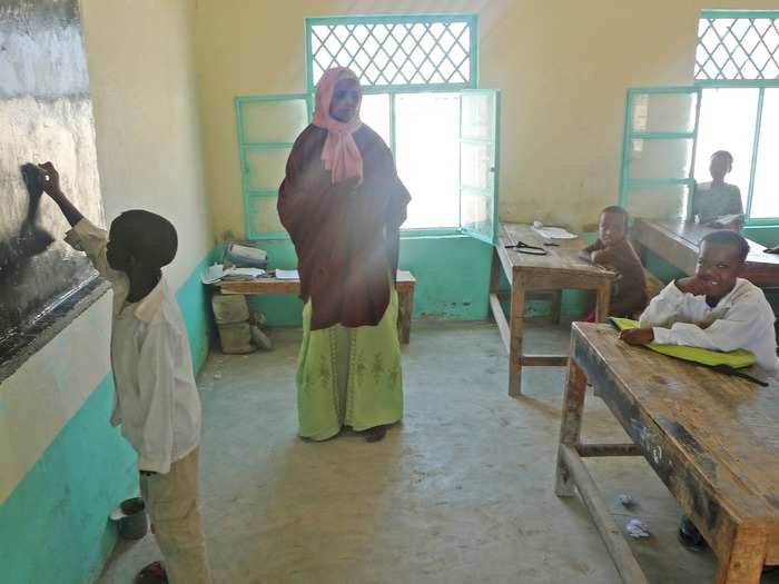 Garfors visited a small school when he was in Somalia. Most children attending the school hadn