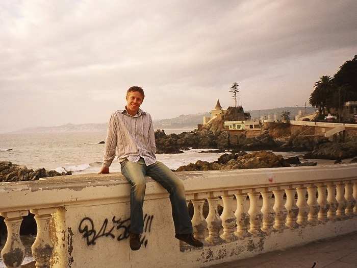 Garfors visited Chile with his girlfriend at the time, who is originally from the country. Here he is in Vina del Mar after receiving a royal welcome from his girlfriend