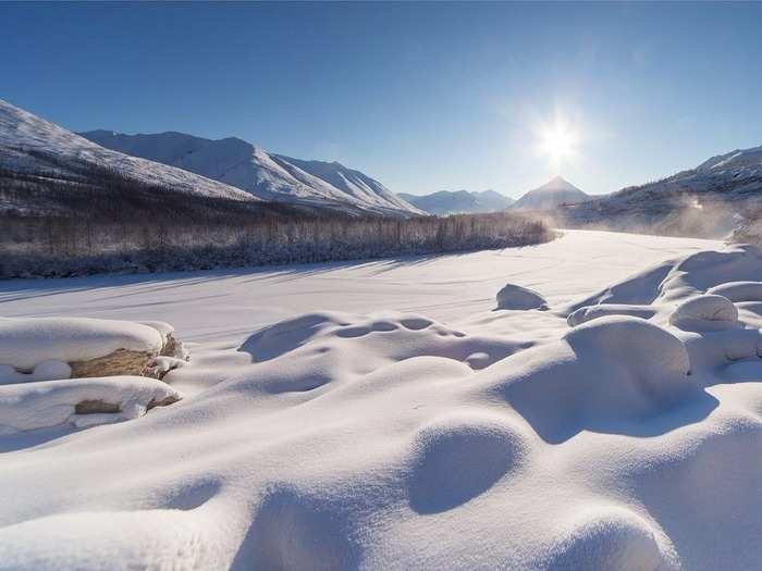 COLDEST INHABITED PLACE: In the Siberian village of Oymyakon, Russia, average temperatures hover around -68°F in the winter and the village has seen drastic numbers as low as -90°F back in 1933.