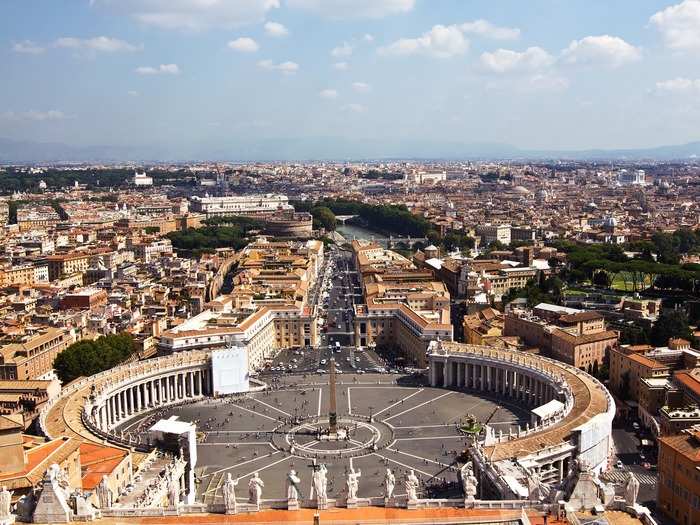 SMALLEST COUNTRY: The State of the Vatican City, or Holy See, is considered its own country and takes the title for the world’s smallest at an area of 0.17 square miles.