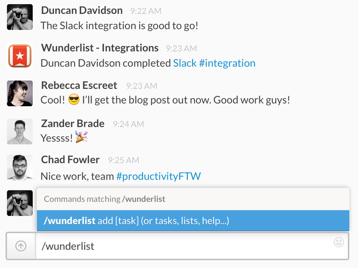 Integrate with Wunderlist for managing tasks